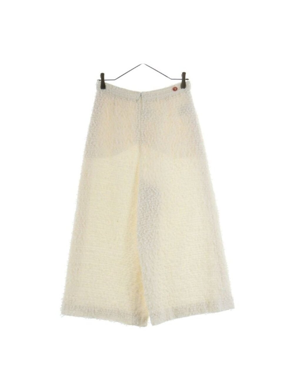 Chanel Tweed Wide Pants Ivory